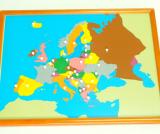 Evropa - dřevěné puzzle PREMIUM  s rámečkem