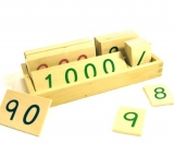 Malé dřevěné karty s čísly (1-3000)