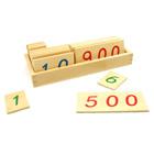 Malé dřevěné karty s čísly (1-1000)