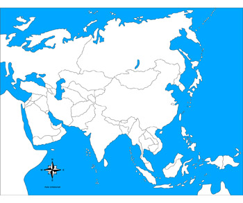 Asie - kontrolní mapa - NOVÁ