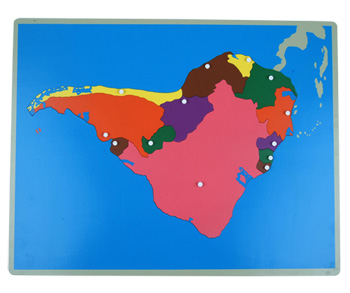 Jižní Amerika - dřevěné puzzle ( bez rámečku )