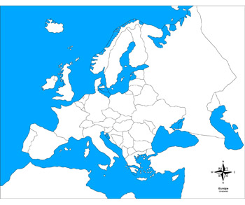 Evropa - kontrolní mapa NOVÁ