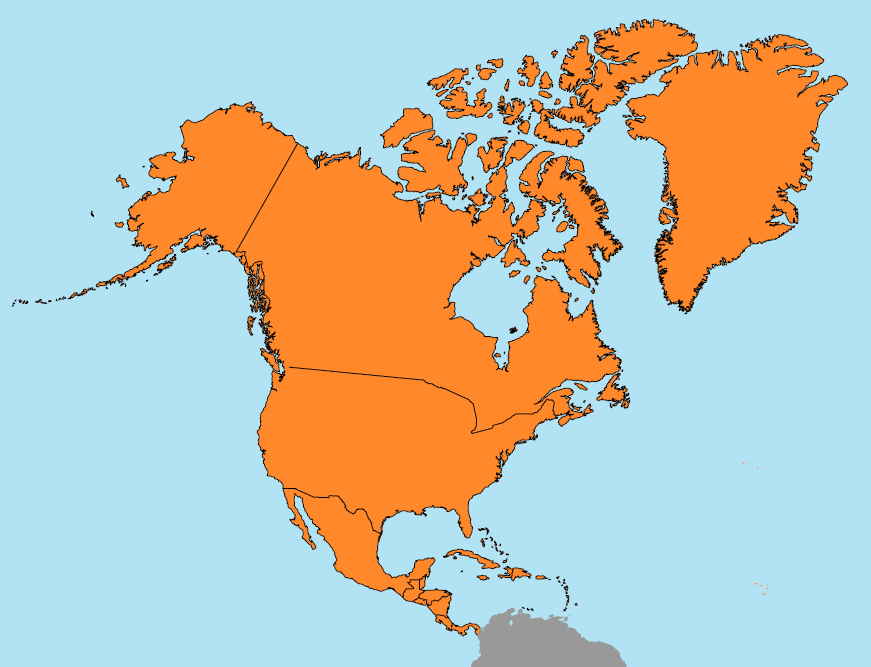 Severní Amerika-politická mapa 65 x 50 cm