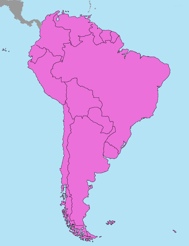 Jižní Amerika - politická mapa 65 x 50