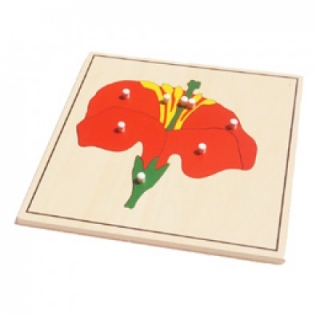 Velká puzzle květ ( materiál dýha )