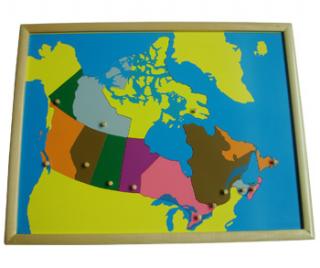 Kanada - dřevěné puzzle s rámečkem