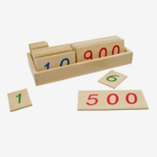 Malé dřevěné karty s čísly (1-9000)