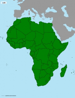 Afrika - politická mapa 65 x 50