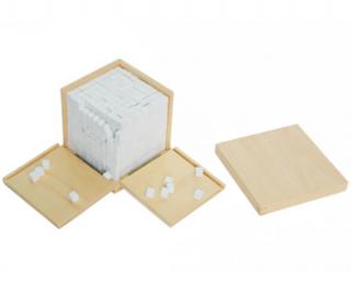 1000 krychlí ( 1x1x1 cm) s krabicí